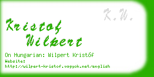 kristof wilpert business card
