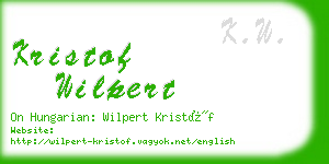kristof wilpert business card